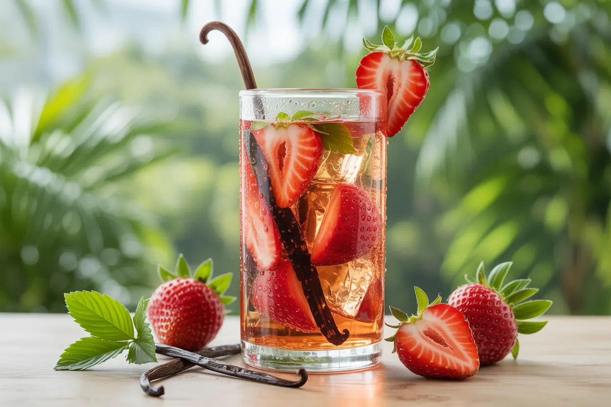 Té Helado Refrescante de Vainilla y Fresa: 5 Pasos Fáciles